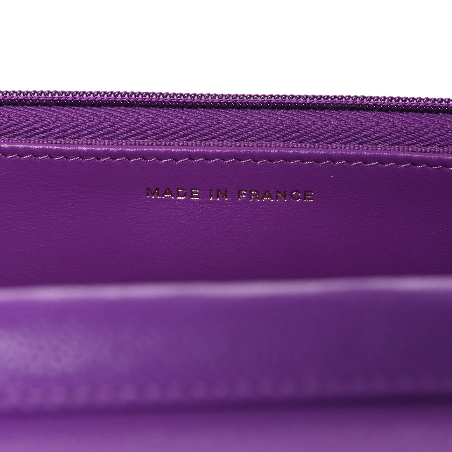 Caviar Quilted Wallet On Chain WOC Purple