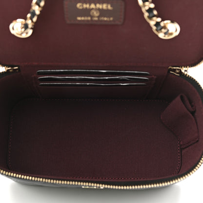 Chanel Lambskin Quilted Small Vanity Case With Chain Black 5 of 9