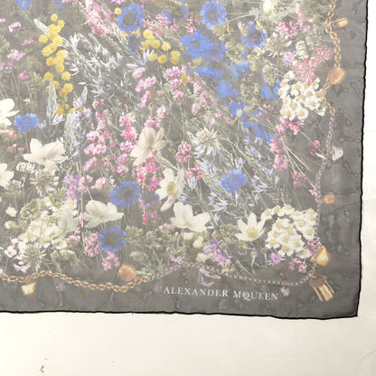Alexander McQueen Silk Floral Scarf Multicolor 2 of 3