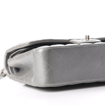 Chanel Metallic Lambskin Quilted Medium Double Flap Silver 6 of 9