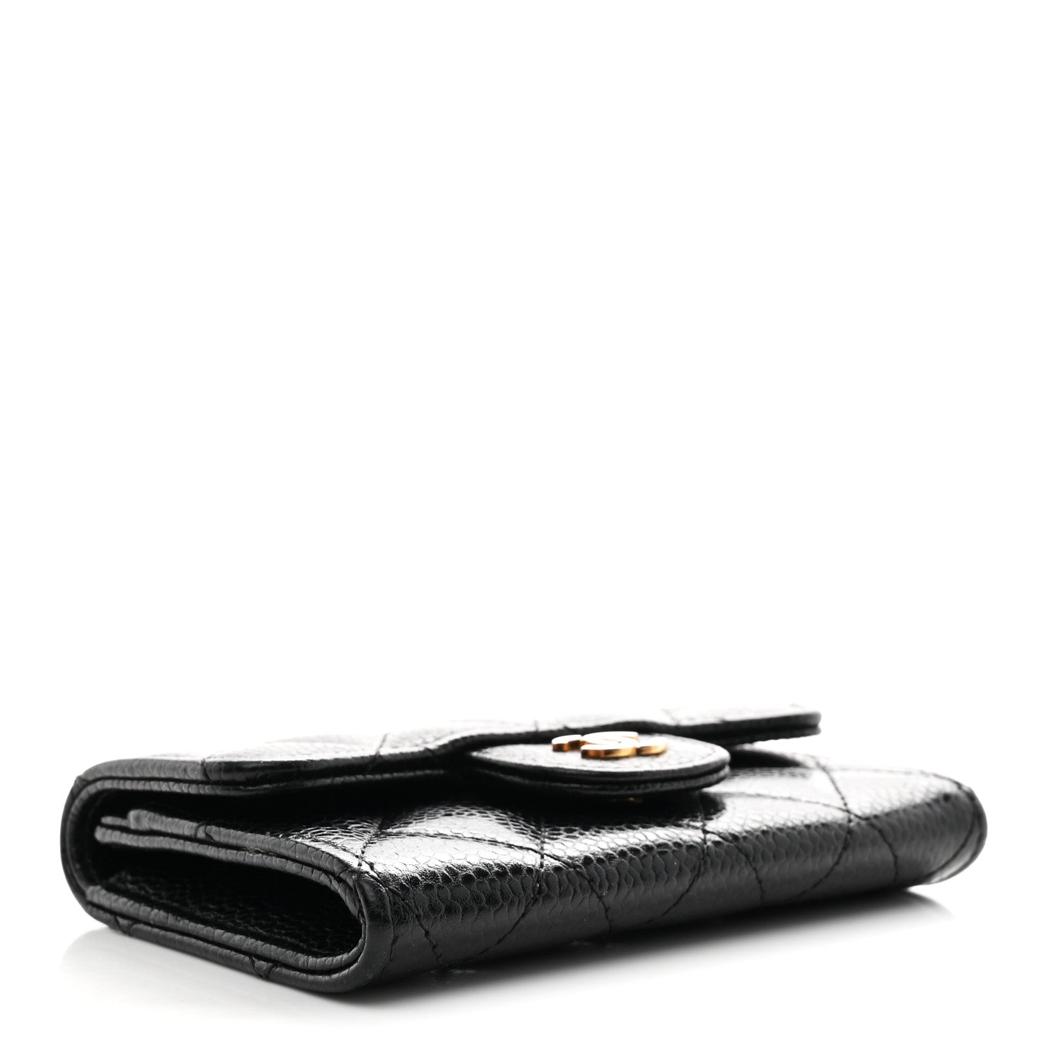 Chanel Caviar Quilted Flap Card Holder Wallet Black 4 of 9
