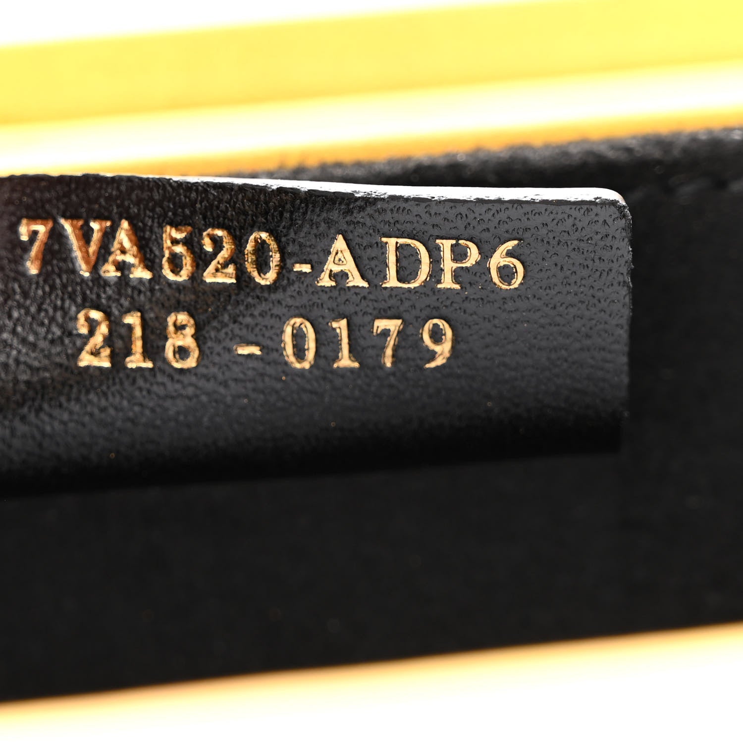 Fendi Vitello Fluffy Logo Horizontal Box Crossbody Bag Yellow Box Black 7 of 11