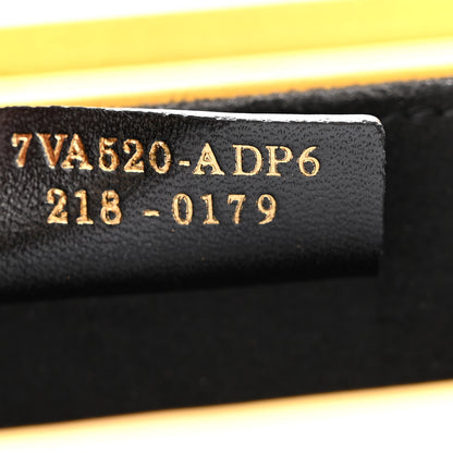 Fendi Vitello Fluffy Logo Horizontal Box Crossbody Bag Yellow Box Black 7 of 11
