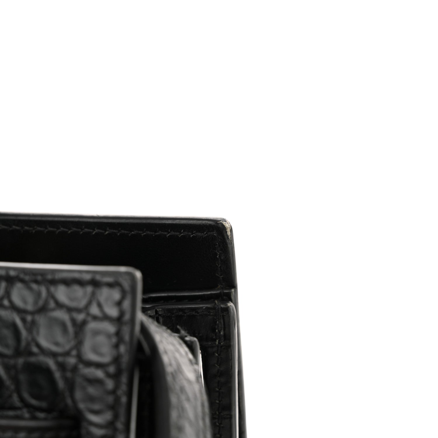 Saint Laurent Calfskin Crocodile Embossed Baby Sac De Jour Black 13 of 14