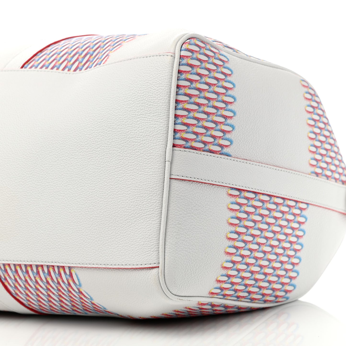 Cowhide Damier Spray Keepall Bandouliere 50B White