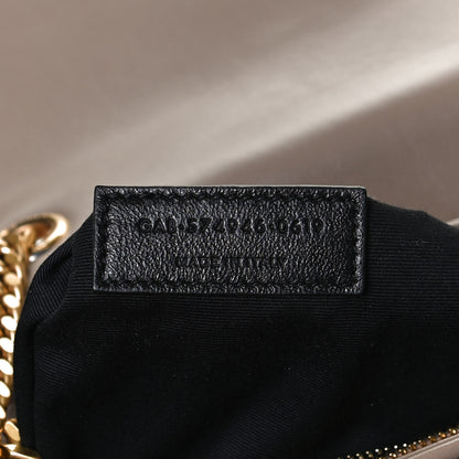 Saint Laurent Calfskin Y Quilted Monogram Medium Loulou Chain Satchel Taupe 8 of 14