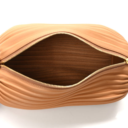 Loewe Lambskin Pleated Bracelet Pouch Shoulder Bag Warm Desert 5 of 8