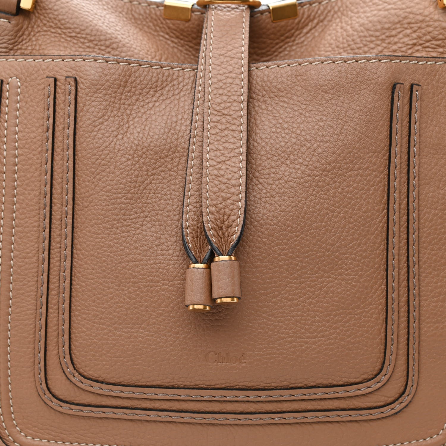 Chloe Calfskin Large New Marcie Tote Nut 8 of 10