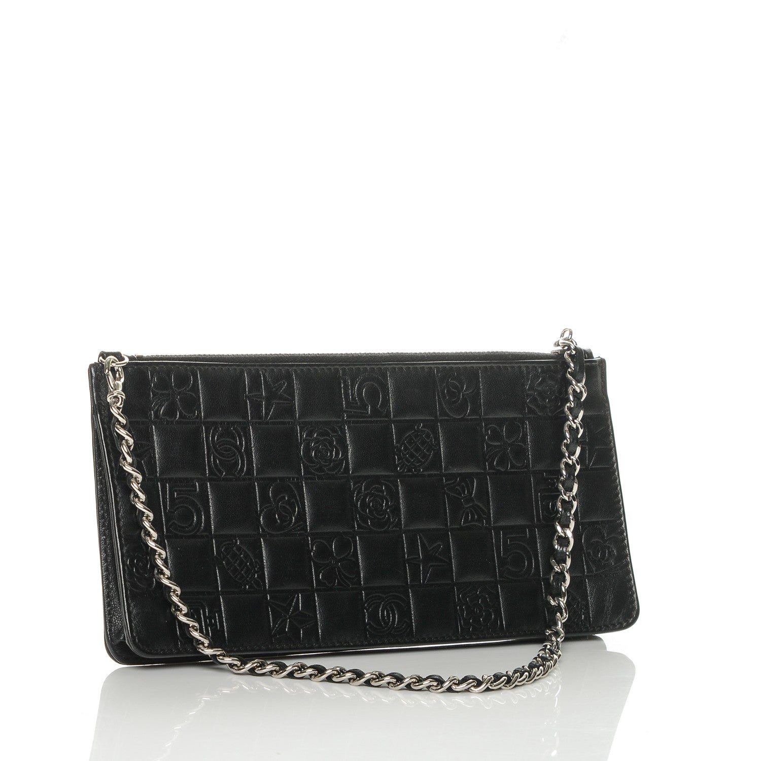 Chanel Lambskin Precious Symbols Pochette Black 3 of 6