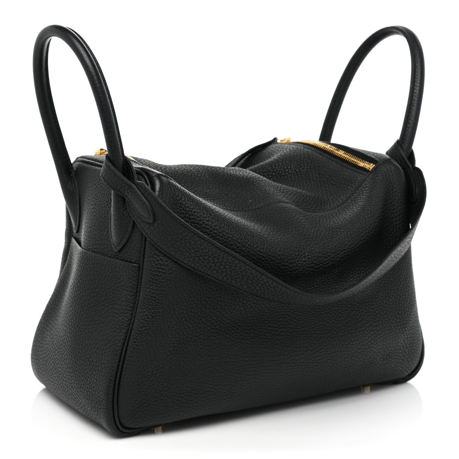 Hermes Taurillon Clemence Lindy 30 Black 3 of 11