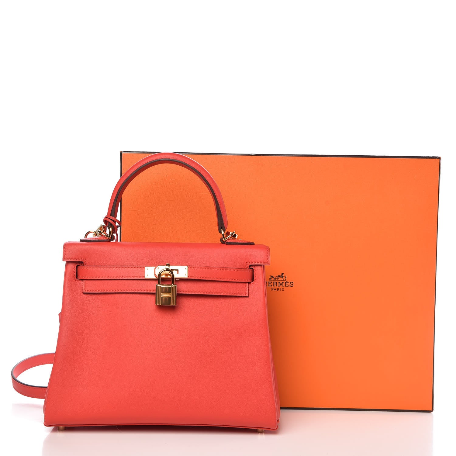 Hermes Swift Kelly Retourne 25 Rouge Tomate 41 of 41