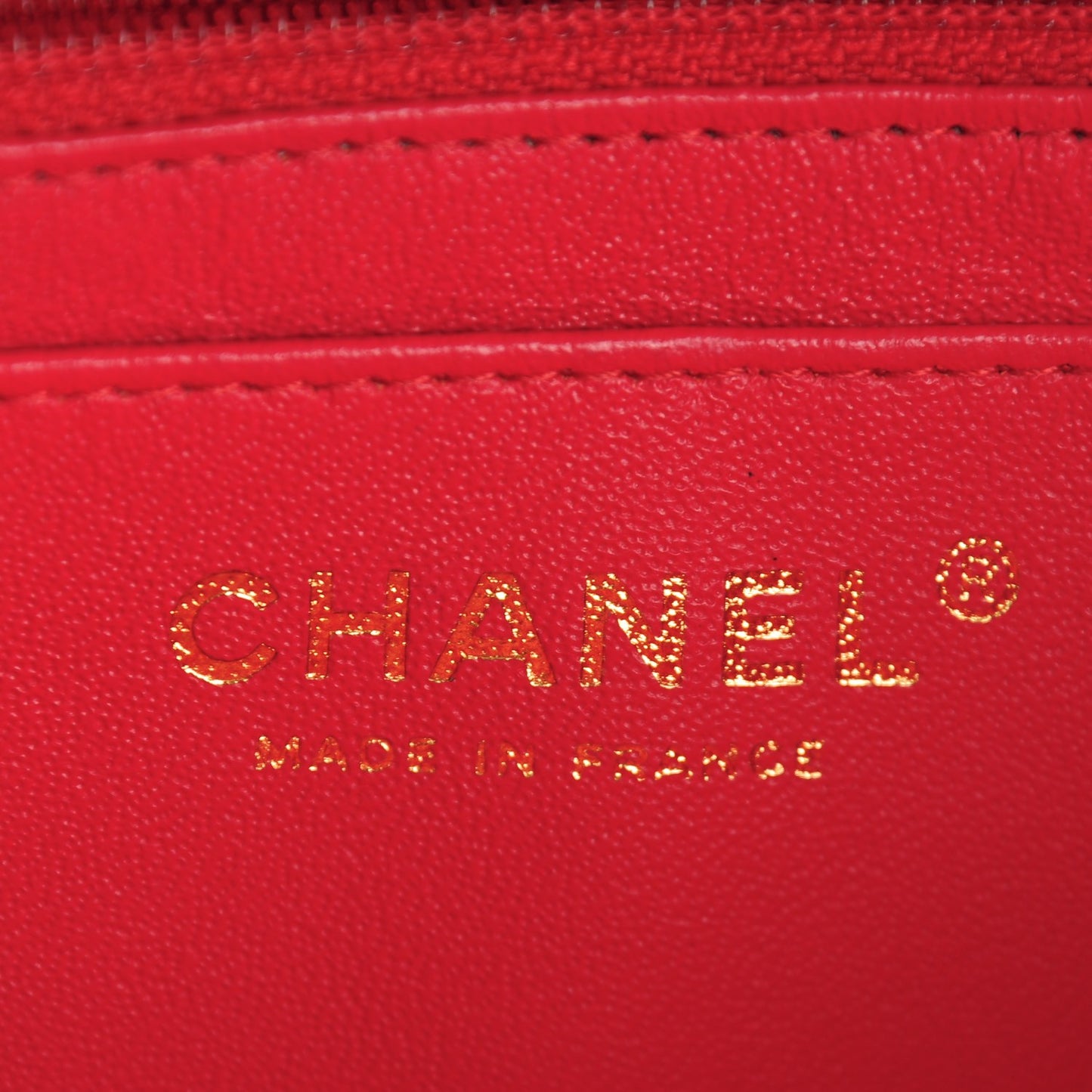 Lambskin Quilted Mini Rectangular Flap Red