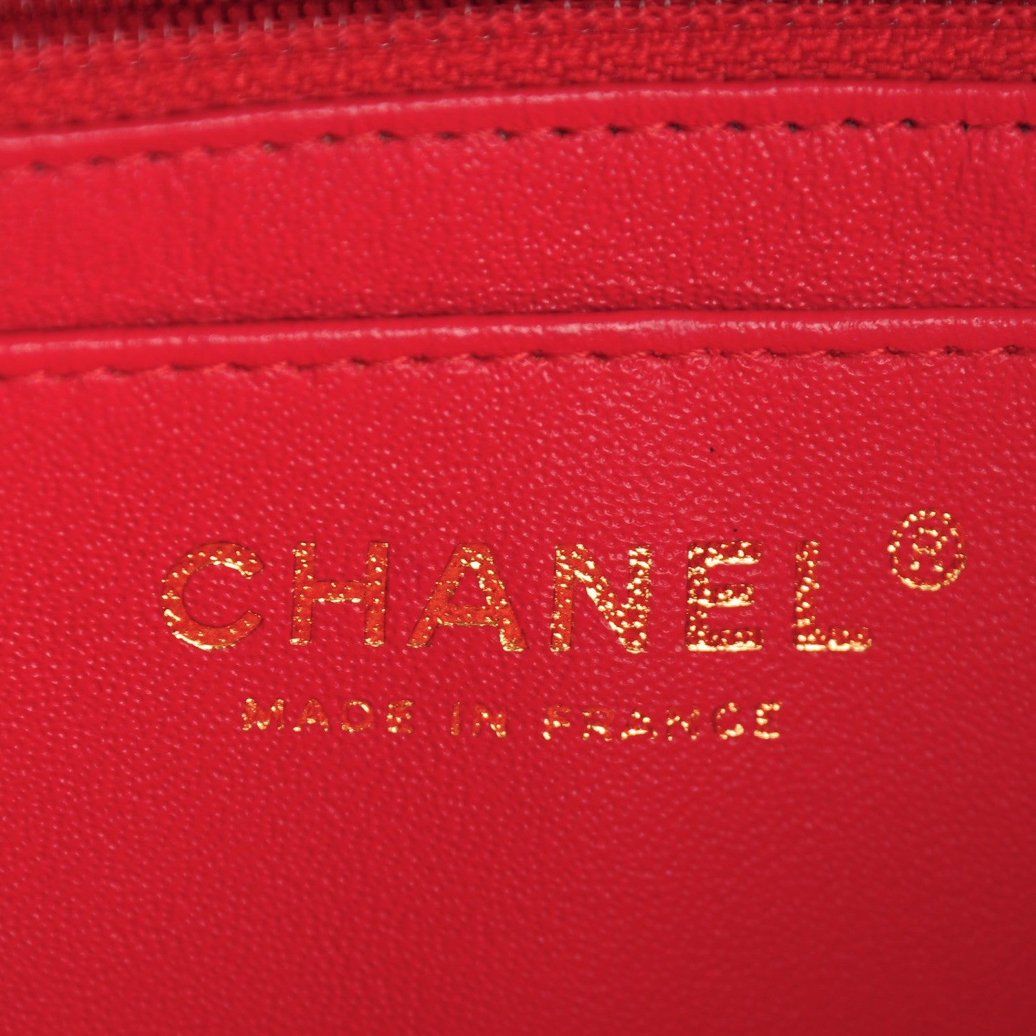 Chanel Lambskin Quilted Mini Rectangular Flap Red 7 of 8