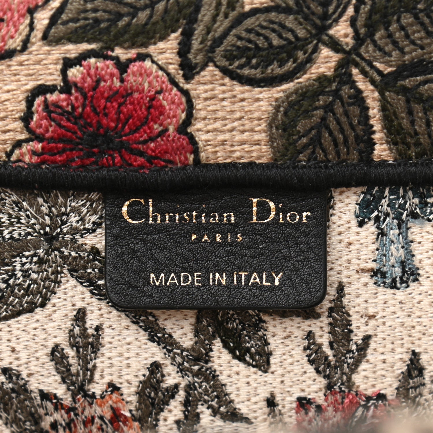 Christian Dior Canvas Embroidered Large Broderie Dior Flowers Book Tote Multicolor 6 of 10