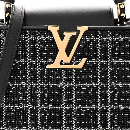 Louis Vuitton Bead Satin Embroidered Mini Capucines Black 7 of 9