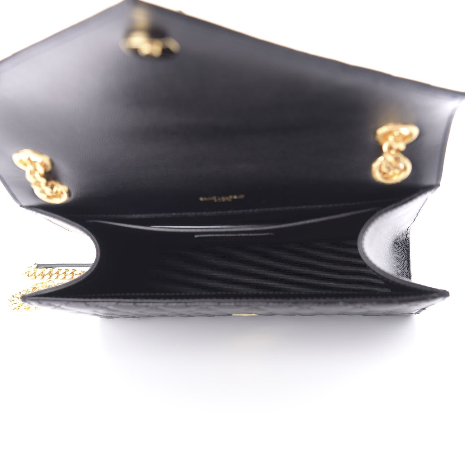Saint Laurent Grain De Poudre Textured Mixed Matelasse Triquilt Medium Monogram Satchel Black 5 of 9