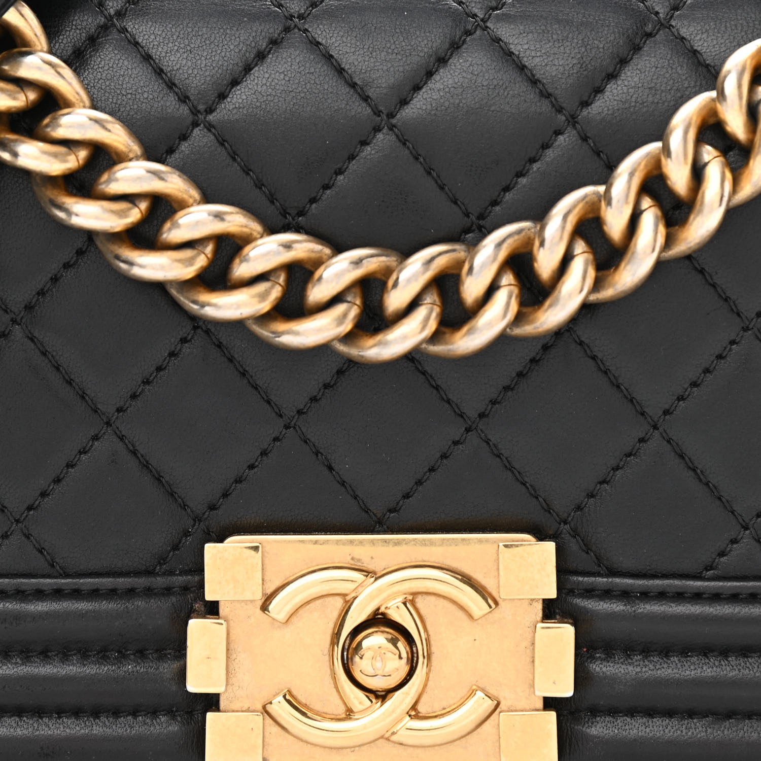Chanel Lambskin Quilted Small Boy Flap Black 8 of 13