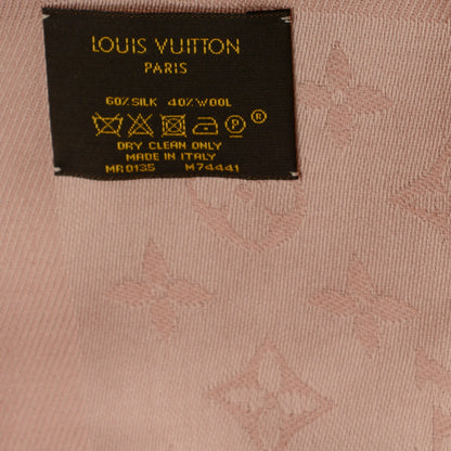 Louis Vuitton Silk Wool Monogram Shawl Natural 5 of 5