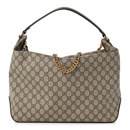 Gucci GG Supreme Monogram Large Linea A Hobo Light Brown 1 of 11