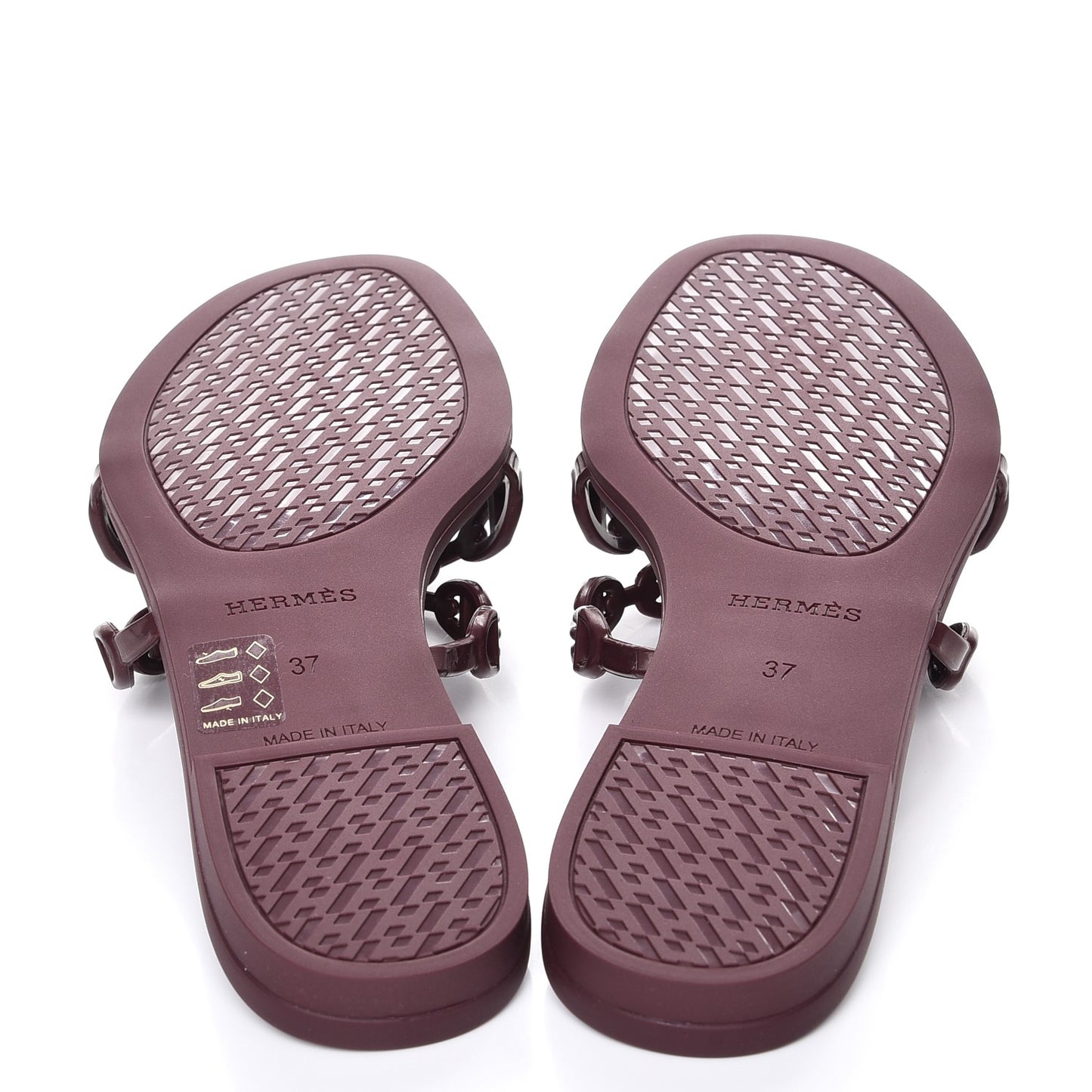 Rubber Chaine d'Ancre Rivage Sandals 37 Bordeaux