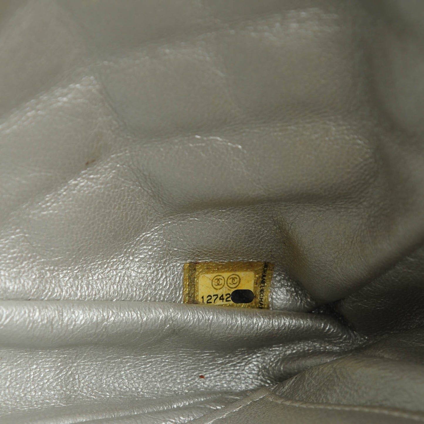 Metallic Calfskin Quilted 2.55 Reissue Clutch Silver