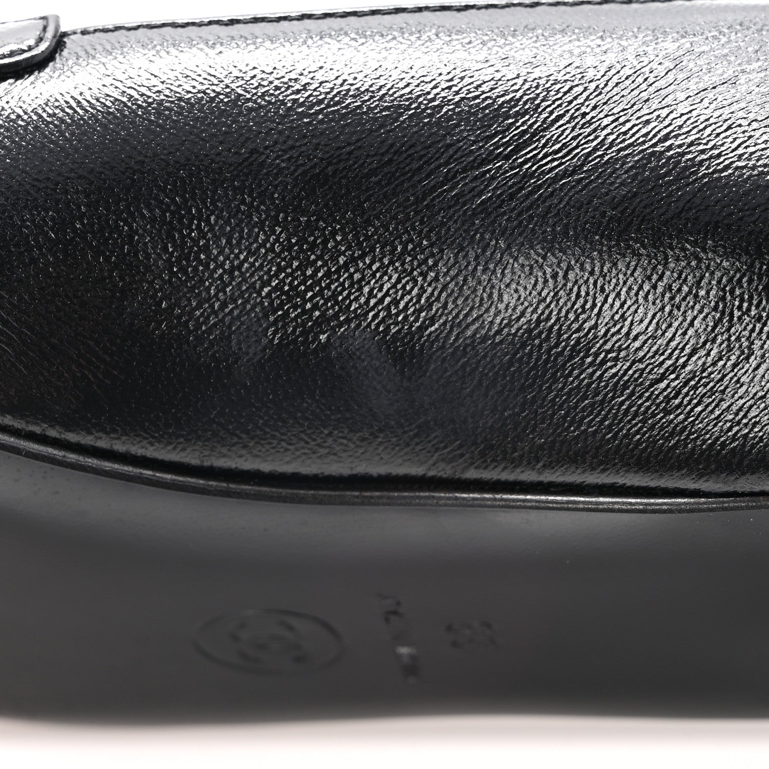 Chanel Shiny Lambskin Grosgrain Pearl Mary Jane Flats 39 Black 11 of 12