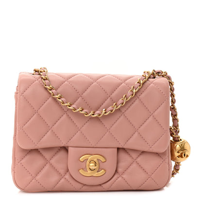 Chanel Lambskin Quilted Mini Pearl Crush Flap Dark Pink 1 of 8
