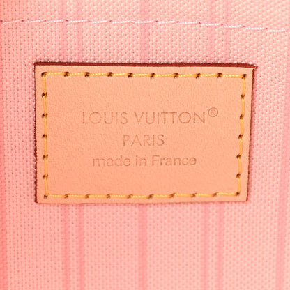 Louis Vuitton Damier Azur Neverfull MM GM Pochette Rose Ballerine 6 of 7