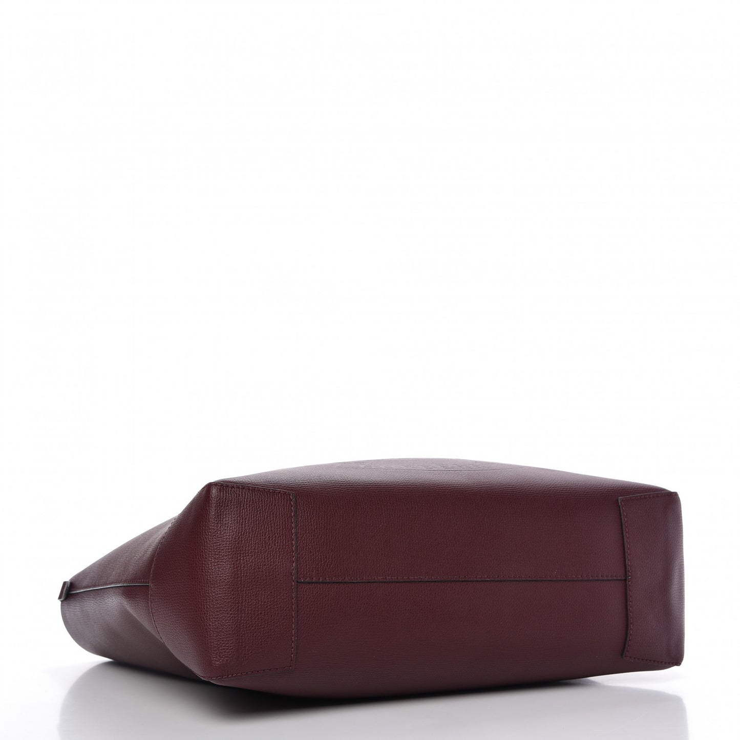 Calfskin Crest Embossed Small Tote Burgundy