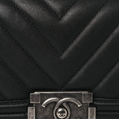 Chanel Lambskin Chevron Quilted Small Boy Flap Black 8 of 10