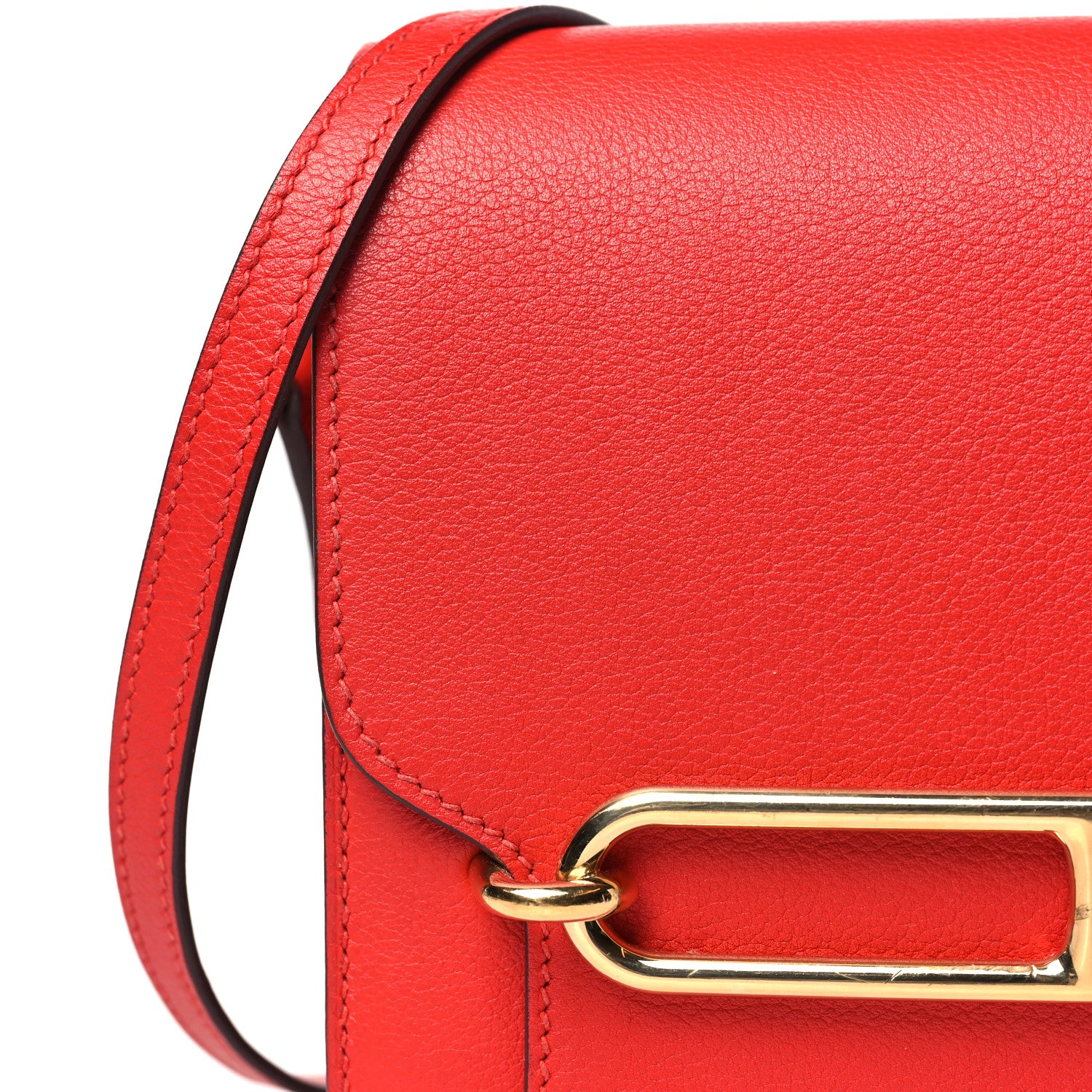 Hermes Evercolor Mini Sac Roulis Rouge Casaque 12 of 14