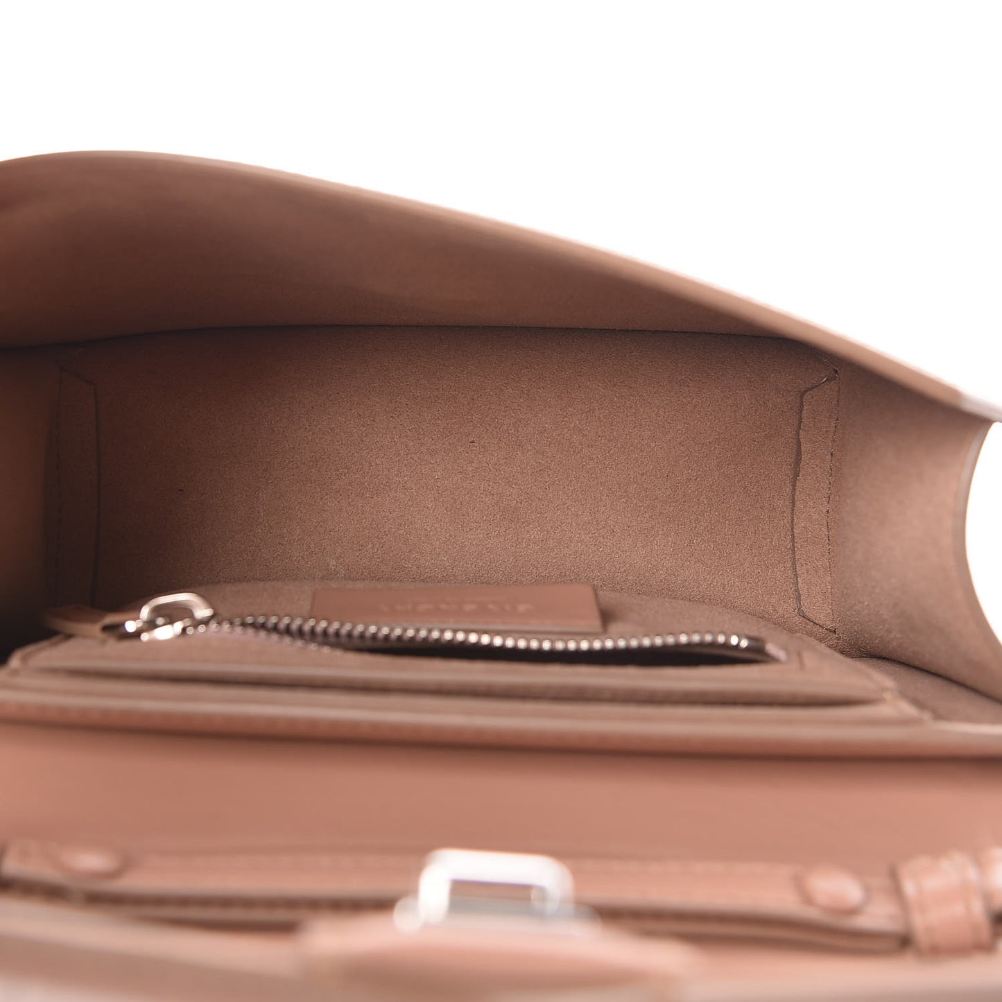 Calfskin Bow Cut Chain Wallet Old Pink