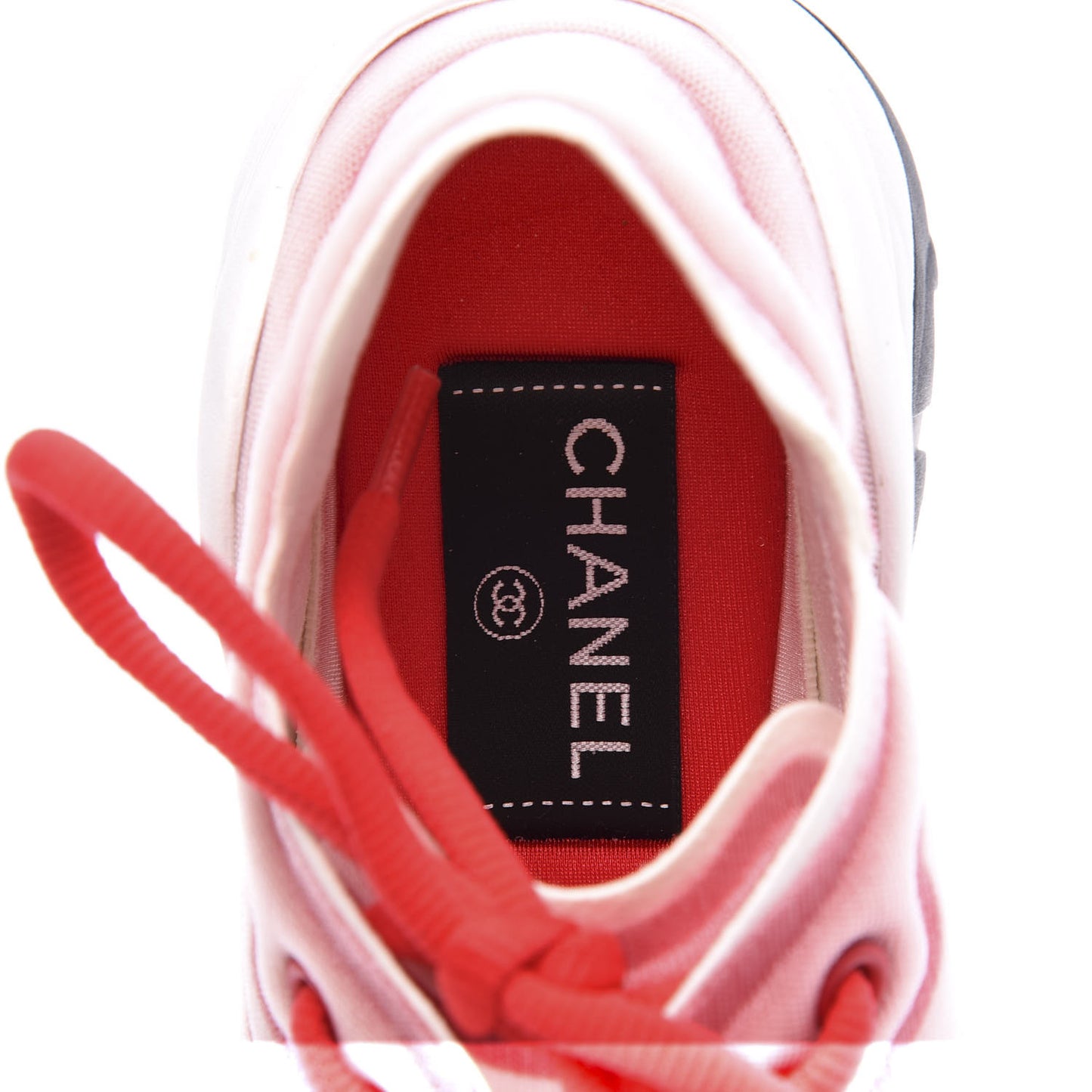 Lycra Fabric CC Sneakers 36.5 White Red