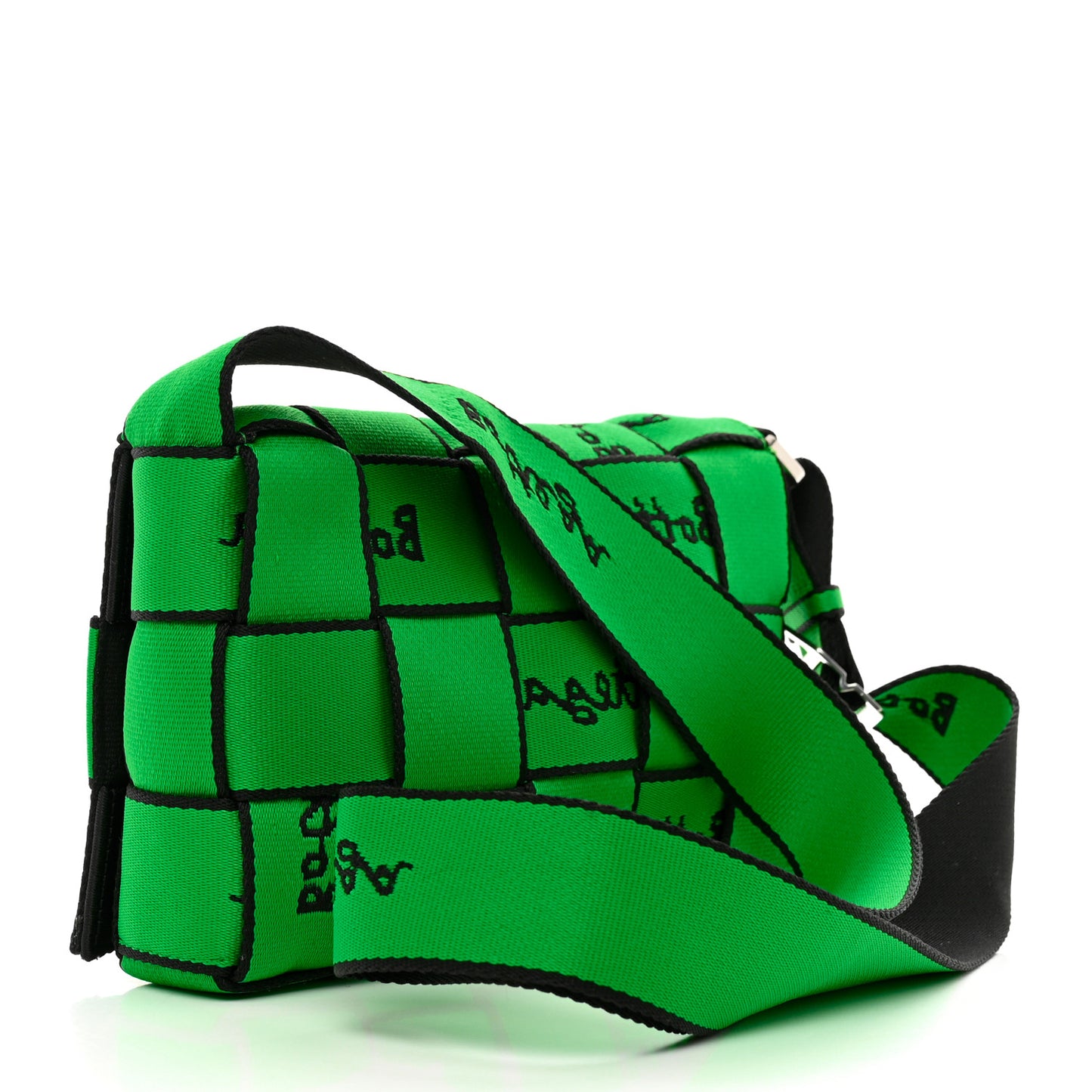 Webbing Maxi Intrecciato Cassette Crossbody Bag Parakeet