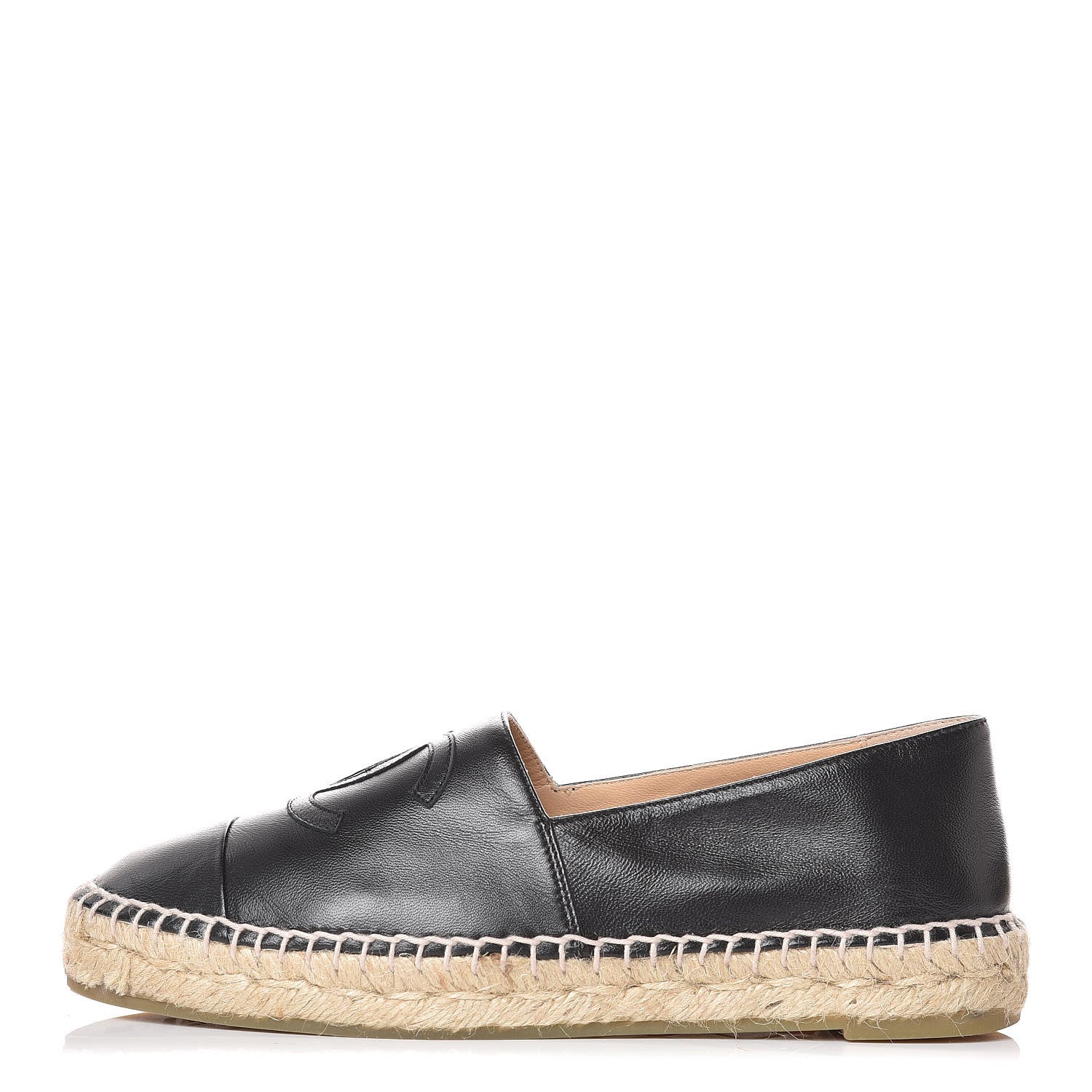 Chanel Lambskin CC Espadrilles 37 Black 1 of 12