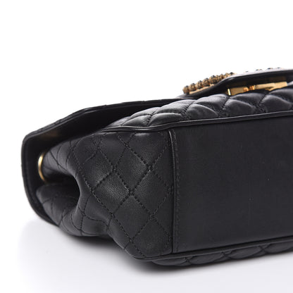 Dolce & Gabbana Lambskin Quilted Crystal Embellished Millennial Rectangular Shoulder Bag Black 7 of 13
