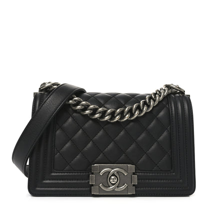 Chanel Lambskin Quilted Small Boy Flap Black 1 of 10