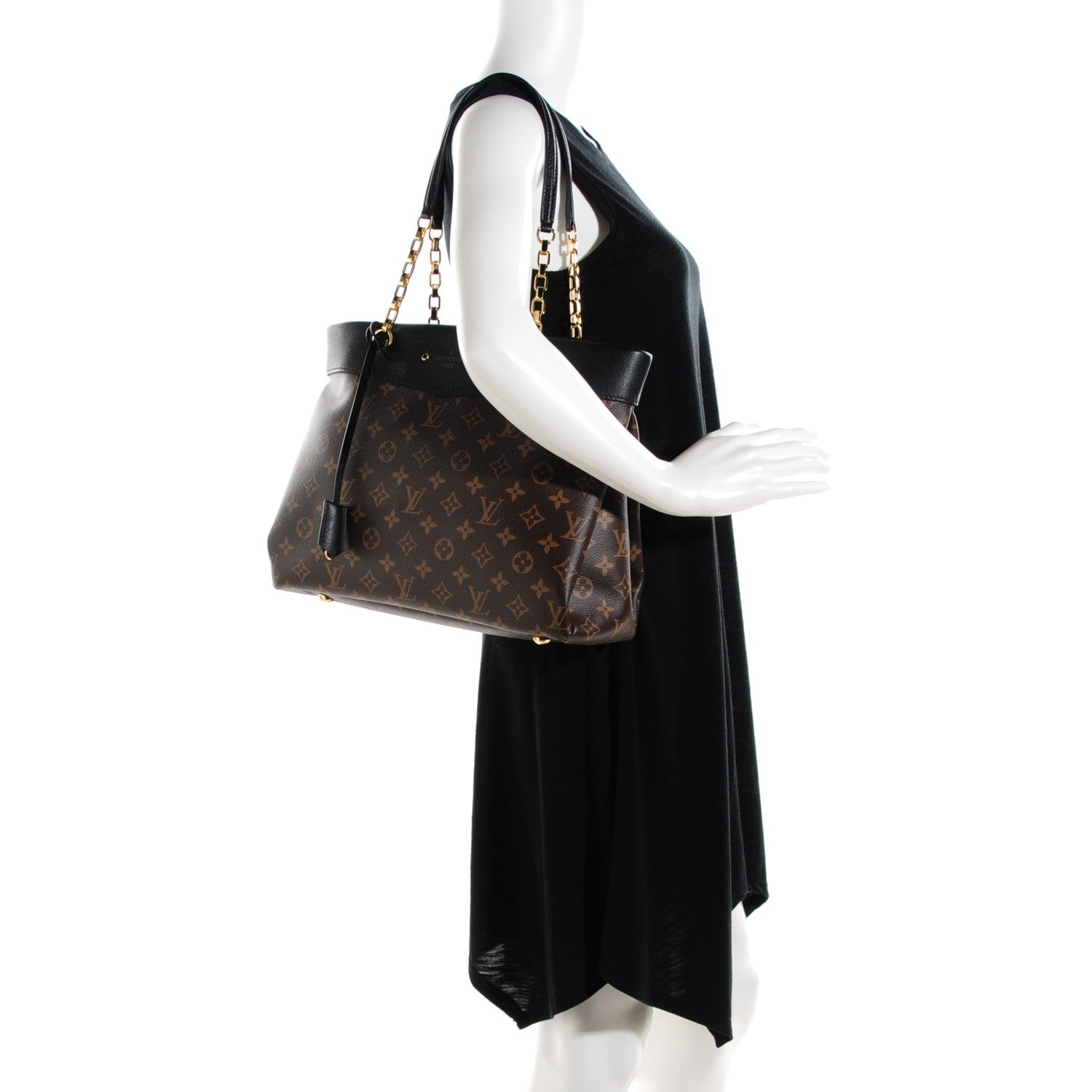 Louis Vuitton Monogram Pallas Shopper Black 2 of 7