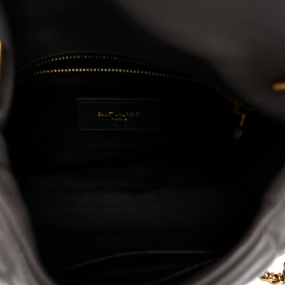 Saint Laurent Lambskin Quilted Toy Loulou Puffer Monogram Chain Satchel Storm 5 of 10