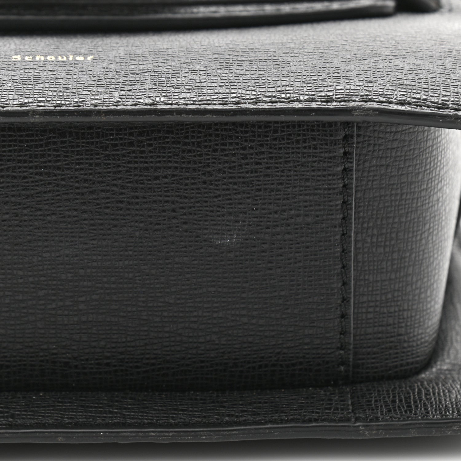 Proenza Schouler Embossed Grained Calfskin Buckle Trapeze Bag Black 11 of 12
