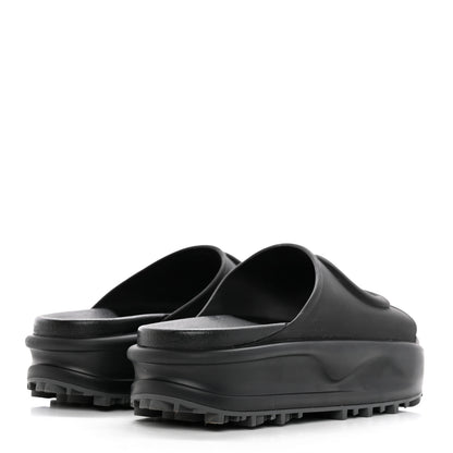 Gucci Soft Rubber Womens Interlocking G Platform 42mm Slide Sandals 37 Black 4 of 14