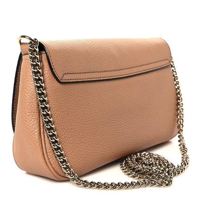 Gucci Pebbled Calfskin Medium Soho Flap Crossbody Camelia 3 of 11