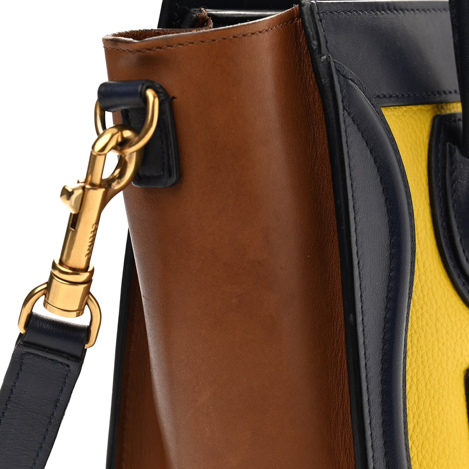 Celine Bullhide Calfskin Suede Tri-color Nano Luggage Multicolor 12 of 17