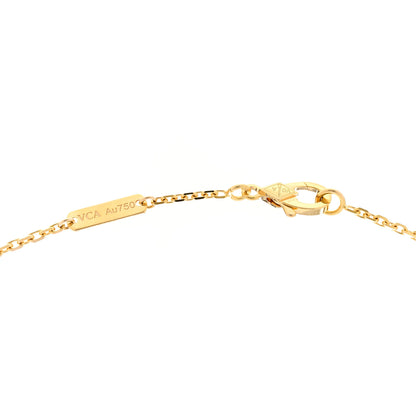 Van Cleef & Arpels 18K Yellow Gold Mother of Pearl Vintage Alhambra Pendant Necklace 4 of 5