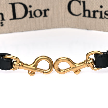 Christian Dior Canvas Embroidered Shoulder Strap Blue 4 of 7