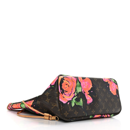 Louis Vuitton Monogram Roses Neverfull MM 4 of 12