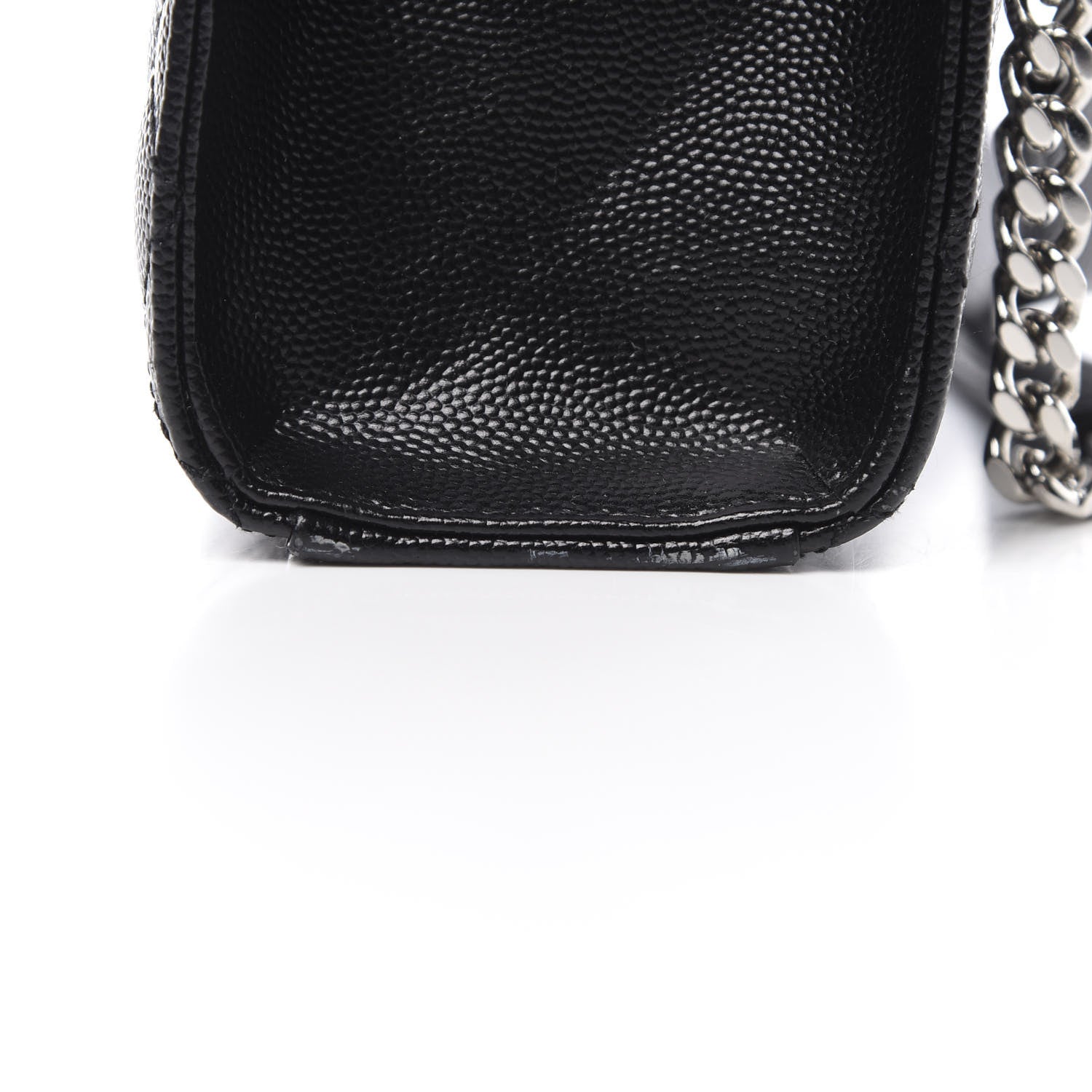 Saint Laurent Grain De Poudre Textured Mixed Matelasse Large Triquilt Monogram Satchel Black 11 of 12