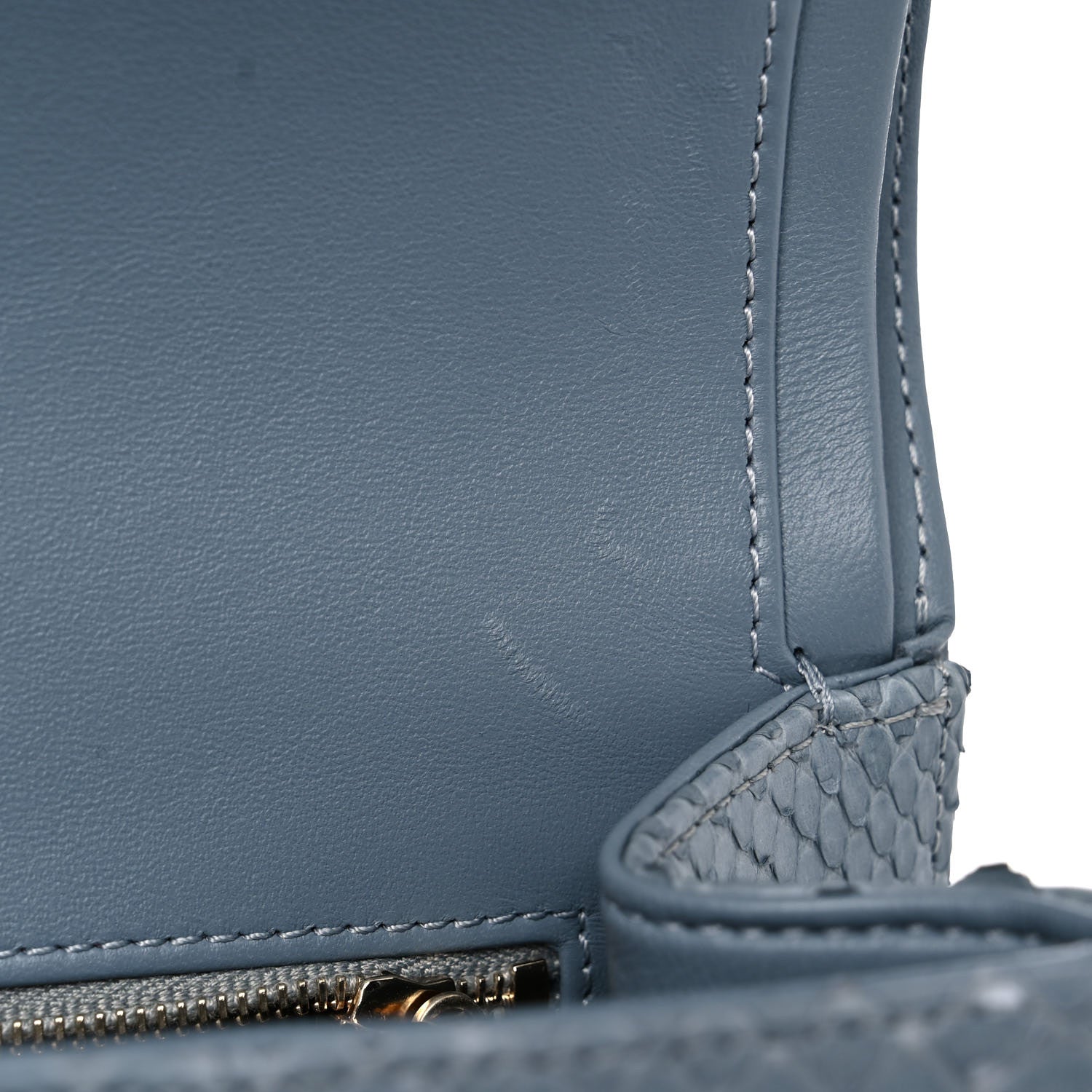 Chanel Python Jumbo Double Flap Light Blue 10 of 16