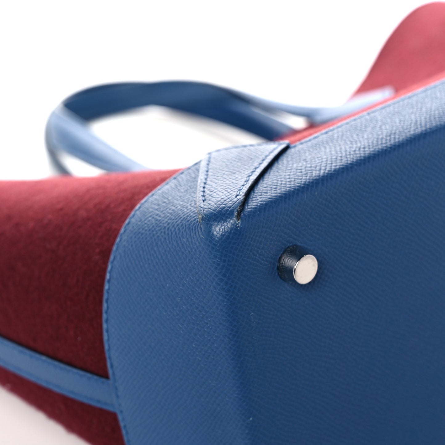 Felt Epsom Maxibox Cabas 30 Bordeaux Bleu Agate