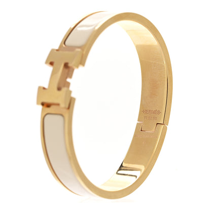 Hermes Enamel Narrow Clic Clac H Bracelet PM White 4 of 4